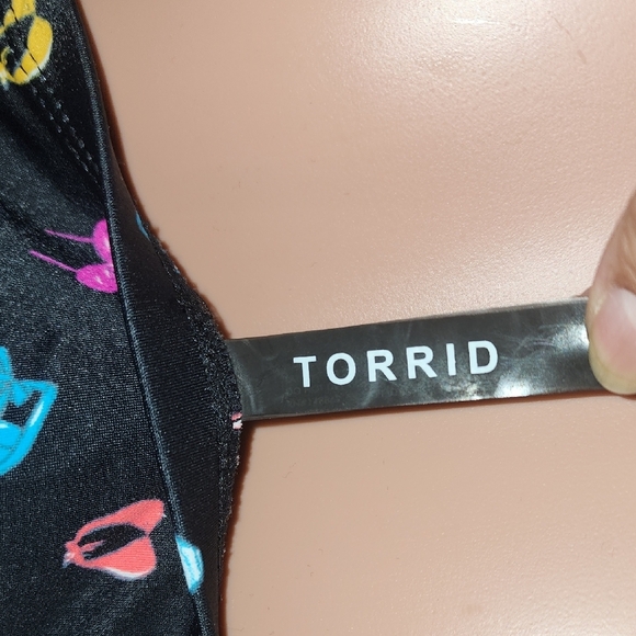 Torrid Black Bustier with Colorful Print - Picture 7 of 8